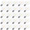 LangPlus+ Confezione da 25 lampadine LED G40 Infrangibili, Bassa Tensione DC 24V 1W Attacco E12, lampadina Ricambio Globo Edison 2700K Bianco Caldo Morbido per Catene Luminose Solari Esterno DC 24V