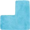 ACESOME ㅤ ACESOME - Tappetino da bagno a forma di L, ad asciugatura rapida, antiscivolo, lavabile, ad angolo, a forma di L, colore: Azzurro
