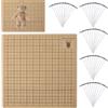 PRITOK Tavola per Macramè: 30 x 30 cm Macrame Project Board, Macrame con Griglie Macrame a Doppio Lato Macrame Board Con Istruzioni per Intrecciare i Braccialetti, 50 Ferri a T in Acciaio