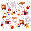 MIPIACE 48 Pezzi Decorazioni Carnevale da Appendere Decorazioni a Spirale da Appendere a Forma di Animali da Circo Decorazione a Spirale Sospesa Soffitto per Carnevali Feste di Compleanno Decorare