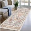 BORKOY Tappeto Cucina 120x300 cm Marrone,Vintage Tappeto Corridoio Morbido Passatoia Cucina Antiscivolo Lavabile in Lavatrice Passatoia Corridoio A Pelo Corto Tappeti Runner per Ingresso, Soggiorno