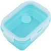 ZASCHMOY Box da Pranzo in Silicone Pieghevole per il Pranzo a Microonde per Alimenti Sicuri Contenitore Rosa 350ml | Scatola Alimentare in Silicone Portatile Design Non Tossico e Risparmio Spaziale