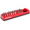 WORKPRO Vassoio organizer magnetico a punta esagonale, rosso
