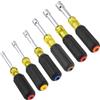 Klein Tools 65456 - Set di cacciaviti ad albero cavo, resistenti, codificati a colori, esagonali, misure da 1/4 a 9/16, impugnature ammortizzate, 6 pezzi
