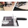 ieLsngai Piastra per fresatura, in alluminio, per fresatura superiore, per router Table Insert Plate, piastra di fresatura argentata, strumento ausiliario per incisione con calibro obliquo (nero)