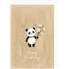 Edition Seidel Premium Biglietto di auguri di compleanno con busta. Auguri di buon compleanno Happy Birthday per uomo donna bambini panda orso fiori carino (G4405 SW026)