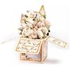 MSLSOZ Carta di compleanno per donne Scatola-carta di auguri 3D Pop-up con farfalle bianche e dorate, elegante carta-regalo con busta per moglie, sorella, madre, nonna, zia