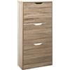 5 five simply smart 5five - scarpiera a 3 cassetti con effetto rovere naturale