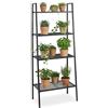 Relaxdays Scaffale a Scala, 4 Ripiani a Rete, HxLxP: 148 x 60 x 35 cm, per Soggiorno, Cucina