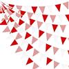 Pink Blume Ghirlanda di bandierine rosse a quadri, 9 m, colore: rosso, a quadretti, bandierine in tessuto per Natale, matrimonio, compleanno, carnevale, picnic, Natale, feste all'aperto, casa, festival