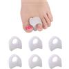 NAILAO 3 Paia Separatore Dita Piede,di Separatori in Gel Morbidi Distanziatori Standard per Le Dita dei Piedi,separa Dita Piedi,utilizzato allevia Il Dolore da borsiti e Dita sovrapposte(Bianco)