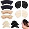 UEAVOID Cuscinetti Metatarsali per Tacchi Alti 12pz (Nero/Beige), Solette Antiscivolo Silicone per Décolleté, Sandali, Scarpe Grandi - Ottimizza Calzata & Riduci Dolore