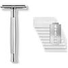 Störtebekker Shaving Accessories Störtebekker® Premium rasoio di sicurezza Solingen - incl. 10 lame Störtebekker - idea regalo - set di rasoi di qualità superiore in acciaio inossidabile - Made in Germany (Argento opaco)