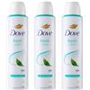 Dove Fresh Care Deodorante Spray Anti-Traspirante 48H, Senza Alcool, con 1/4 di Crema Idratante, 150 Ml (3)