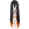 ZGNGLIZ Parrucca cosplay per anime GCAKT Rudo gioco di ruolo parrucca bionda con gradiente di colore e capelli sintetici per feste in costume di Halloween con cappuccio 0 (nero/arancione)