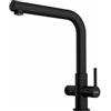 Franke Lina L Clear Water 2.0 - 120.0730.802 Miscelatore da Incasso Cucina a Tre Vie Clear Water Acqua filtrata con Canna girevole finitura Black matt - Nero Opaco