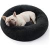 Bedsure Cuccia per cani lavabile - 70 cm | morbida cuccia per gatti, spazio letto per gatti e cani piccoli, cuscino rotondo in peluche, letto accogliente, grigio scuro