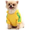 QiCheng&LYS Felpa Cani Piccola Taglia, Cappottini Chihuahua, Cappotto Caldo Dell'animale Domestico (Giallo, S)