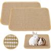 ZOSIGN 2 Pezzi Tappetino AntiGraffio per Conigli, 34 x 25CM Tappetino Tiragraffi in Sisal Naturale per Cura delle Unghie e Denti, per Roditori Mordere, Dormire, Nidificare, per Conigli/Criceti/Gatti