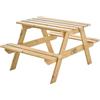 TP Toys Tavolo da Picnic forestale in Legno FSC - 90 x 70 x 50 cm - Tavolo e panchine per Bambini dai 18 Mesi - Area Giochi e Pranzo all'aperto - Facile da Montare