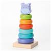 Jocca - Giocattolo per Neonati in Legno Torre Impilabile Montessori | Gioco Apprendimento| Piramide Impilabile con Anelli Colorati Bambino | Giocattolo educativo sensoriale | A partire da 12 Mesi