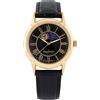 Peugeot - Orologio da uomo placcato oro 14 carati in pelle vintage