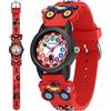caprock Orologio da polso digitale per bambini e bambine, Camion Rosso, Sport