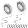 TOAOB THE ONE AND ONLY BABY TOAOB 10 Metri Catena Palline a Sfera in Acciaio Inox 2.4 mm Catenella per Tenda a Rullo Regolabile Estensione Catene con Connettoro per Collana Gioielli Fai da Te Portachiavi Bracciali