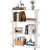 solaround Tavolo Consolle in Acrilico Trasparente, Ingresso Consolle Tavolino, Scaffale Libreria (4 Ripiani Trasparente)