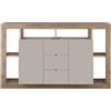 Web Convenienza Madia con 2 Ante e 3 Cassetti - Made in Italy - Credenza Contenitore Collezione Rimini per Soggiorno, Cucina, Ingresso e Sala da Pranzo Mobile Design moderno - Mercure/Cashmere