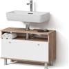 Livinity Mobile sotto lavabo Fucino, Sonoma/Bianco, 80.2 x 54 cm con cassetto