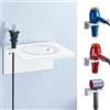 YYBO Porta Asciugacapelli, Porta Phon da Muro, Supporto per Asciugacapelli, Porta Asciugacapelli da Parete Acciaio Inossidabile, Porta Phon Adesivo Bagno per Camere da Letto Toilette Barbiere, Bianco