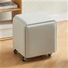KUKIXO Sgabello impilabile per sedia da divano, Ottomane 5 in 1 poggiapiedi cubo con ruote, Poggiapiedi Sgabello Ottomane, divano cubo creativo (Size : Beige A)