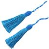 Makhry 20pcs 15.5 cm / 6 Pollici Filo di Seta Segnalibro Nappe con Cavo Loop da 2 Pollici e Piccolo Nodo Cinese per Creazione di Gioielli, Souvenir, Segnalibri, Accessori Artigianali Fai da te (Lago Blu)