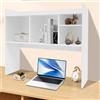 DCSYOG Libreria da scrivania per computer, a 2 livelli, organizer da scrivania, multiuso, per dormitorio, ufficio, casa, 91,4 x 23 x 80 cm
