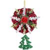 Homeponnew Ghirlanda natalizia da appendere alla porta d'ingresso, con ciondolo a forma di albero di Natale e stella, per porta di Natale, tavolo, caminetto, decorazione per interni ed esterni (stile albero di