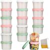 VINATO 18Pcs Contenitori per Alimenti, 200ml Contenitori Ermetici per Alimenti Piccoli, Contenitore Congelatore 200ml con Coperchi Barattolini Plastica Contenitore Ermetico per Freezer