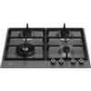 Bertazzoni P604LPRONE piano cottura Nero 60 cm Gas 4 Fornello(i)