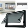 Generic Finestra per camper, in alluminio leggero, doppio acrilico con protezione UV, parasole e schermo integrati, apertura a 70° per rimorchi e camper