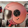 Generico CASCO Origine Garda Jet Moto Scooter, Rosa Opaco SH con Visiera (S 55/56)