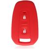 HKSOPC Custodia in silicone per chiave telecomando auto TATA Indica Vista Manza Indigo 2 pulsanti Shell Skin Holder-rosso