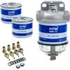 KATSU Tools Filtro Carburante, Separatore d'Acqua per Filtro Carburante Diesel con 2 Filtri Extra Compatibile con CAV296 per Motori Diesel Marine Barche Camion Trattori Generatori Elettrici