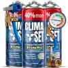 Clima Set Sostituzione gas R134a 3 x 235 g + tubo e adattatore per aria condizionata auto 1995-2016 - Refrigeratore per climatizzatore automobilistico - Gas per climatizzatore auto