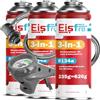 Eisfro - 3-in-1 R134a: refrigerante di ricambio R134a + tubo flessibile per climatizzazione con additivo sigillante e olio - Bombole di gas 3 x 235 g - Climatizzazione camper - ECO