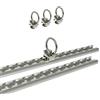 ProPlus 342178 - Set di binari di ancoraggio, 2 x 60 cm, con 4 occhielli