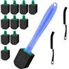Gangyumaoyi 10 Pz Spazzole Pietra Pomice per WC, Pietra Pulente per WC, Spazzola per Blocco con Manico per cucina bagno, rimuovere macchie ostinate, con 1 manico e 2 spazzole per fughe