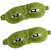 QINGZY Mascherina per Dormire Rana 3D in Morbido Peluche - Maschera per Occhi Divertente Regolabile, Accessorio da Viaggio per Sonno Rilassante, Idea Regalo per Adulti e Bambini