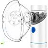 Bntath Aerosol Silenzioso, Ricaricabile USB-C Macchina Aerosol per Adulti e Bambini,Con Display Digitale, Aerosol Ultrasuoni Con 2 Maschere e un Boccaglio