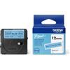 Brother Btag-GL31 | Nastro originale per etichettatrici PTN10 PTN20, PTN25BT | Nero su Azzurro | Ampiezza 12 mm | Lunghezza 4 m