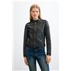 Desigual, Giacca effetto pelle, Donna, Nero, L